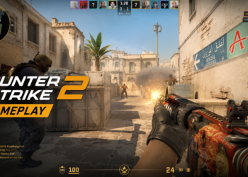 Counter-Strike 2 gameplay screenshot showing players using smoke grenades during a competitive match