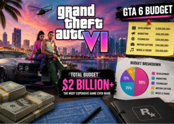 Chart comparing GTA 6 budget estimate to Red Dead Redemption 2 and Cyberpunk 2077 development costs