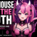 Ironmouse VTuber avatar with pink and purple hair and small horns