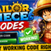 New Sailor Piece codes redemption screen showing Power Shards and Clan Reroll rewards