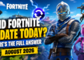 Fortnite update download screen showing patch status check on gaming console