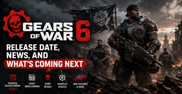 Gears of War 6 and E-Day key art featuring Marcus Fenix on Emergence Day
