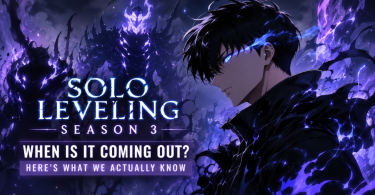Solo Leveling Season 3 release date announcement featuring Sung Jin-Woo