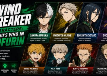 Wind Breaker characters including Haruka Sakura and the Bofurin crew from Furin High School