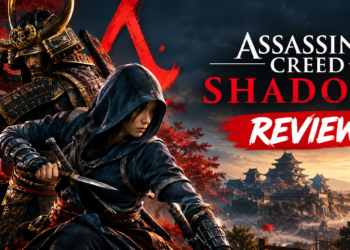 Assassin's Creed Shadows review featuring Naoe and Yasuke in feudal Japan